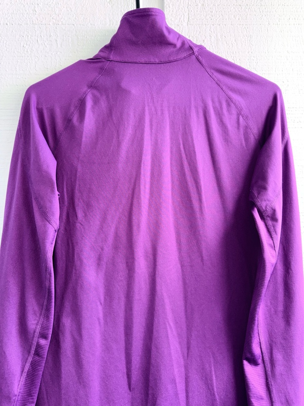 Adidas Climalite 1/4 Zip Pullover Jacket Women's Size M - Purple With Thumbholes - Picture 9 of 9